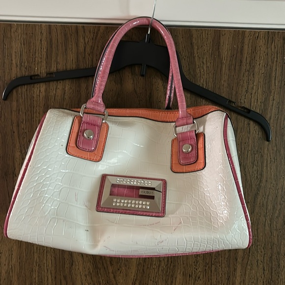 G by Guess Handbags - Guess purse white/ pink